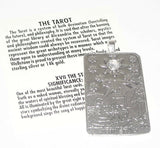 Star Tarot Card Pendant .925 Sterling Silver with natural Rainbow Moonstone gemstone USA