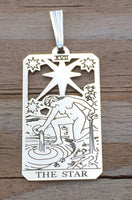 Star Tarot Card Pendant .925 Sterling Silver - small Star Tarot Jewelry Hope and Truth
