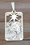 Star Tarot Card Pendant .925 Sterling Silver - small Star Tarot Jewelry Hope and Truth