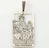Empress Tarot Card Pendant .925 Sterling Silver Made in the USA