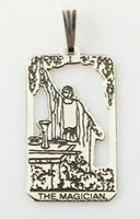 Magician Tarot Card Pendant .925 Sterling Silver - small Magician Tarot pendant USA