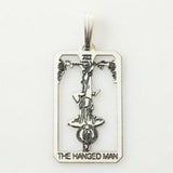 Hanged Man Tarot Card Pendant .925 Sterling Silver - small Hang Man Amulet USA