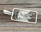 Nine of Cups Tarot Card Pendant .925 Sterling Silver - small Nine of Cups amulet Success and Victory USA