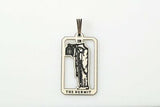 Hermit Tarot Card Pendant .925 Sterling Silver - solid silver Hermit Tarot Jewelry USA