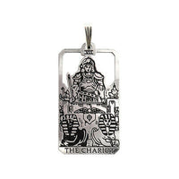 Sterling Silver Chariot Tarot Card Pendant - 7 in the Major Arcana