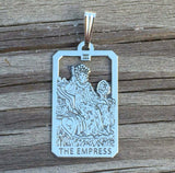 Empress Tarot Card Pendant .925 Sterling Silver Made in the USA