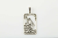 Magician Tarot Card Pendant .925 Sterling Silver - small Magician Tarot pendant USA