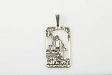 Magician Tarot Card Pendant .925 Sterling Silver - small Magician Tarot pendant USA