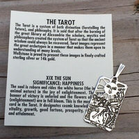 Sun Tarot Card Pendant solid .925 Sterling Silver - small Sun Tarot Jewelry