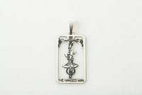 Hanged Man Tarot Card Pendant .925 Sterling Silver - small Hang Man Amulet USA