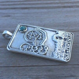 Sterling Silver Ace of Pentacles Tarot Card Jewelry