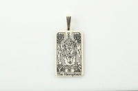 Hierophant Tarot Card Pendant .925 Sterling Silver - small Hierophant Tarot Jewelry