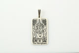 Hierophant Tarot Card Pendant .925 Sterling Silver - small Hierophant Tarot Jewelry
