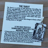 High Priestess Tarot card Pendant .925 Sterling Silver Priestess Tarot Card Pendant USA