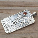 The Fool Tarot Card Pendant Sterling Silver