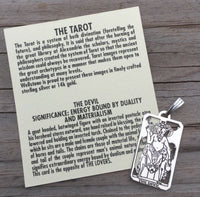The Devil Tarot Card Pendant - 15 in the Major Arcana