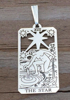 Star Tarot Card Pendant .925 Sterling Silver - small Star Tarot Jewelry Hope and Truth USA