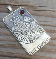 Empress Tarot Card Pendant .925 Sterling Silver Made in the USA