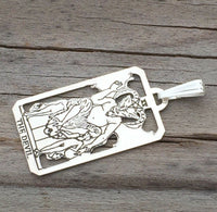 Devil Tarot Card Pendant Sterling Silver amulet