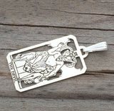 Devil Tarot Card Pendant Sterling Silver amulet