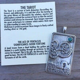 Ace of Pentacles Good Fortune Tarot Pendant