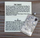 Empress Tarot Card Pendant .925 Sterling Silver w/ Natural Garnet gem Venus Love