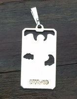 Temperance Tarot Card Pendant .925 Sterling Silver - small Temperance Tarot Jewelry USA