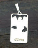 Temperance Tarot Card Pendant .925 Sterling Silver - small Temperance Tarot Jewelry USA