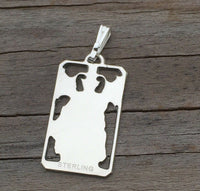 The Devil Tarot Card Pendant in Sterling Silver 