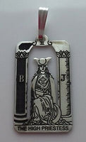 High Priestess Tarot card Pendant .925 Sterling Silver Priestess Tarot Card Pendant USA