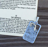 Empress Tarot Card Pendant .925 Sterling Silver Made in the USA