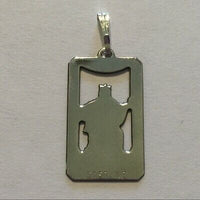 Justice Tarot Card Pendant .925 Sterling Silver - small Justice Tarot Amulet USA