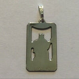 Justice Tarot Card Pendant .925 Sterling Silver - small Justice Tarot Amulet USA
