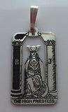 High Priestess Tarot card Pendant .925 Sterling Silver Priestess Tarot Card Pendant USA