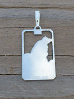 Strength Tarot Card Pendant .925 Sterling Silver - dainty Strength Tarot Amulet USA
