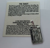 High Priestess Tarot card Pendant .925 Sterling Silver Priestess Tarot Card Pendant USA