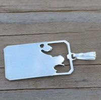 Empress Tarot Card Pendant solid .925 Sterling Silver - small Empress Tarot Amulet Libra Taurus Venus