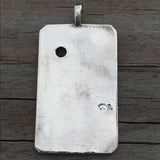 Magician Tarot Card Pendant .925 Sterling Silver w/ Natural Lapis Lazuli gemstone USA