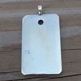 HIGH PRIESTESS Tarot Card Pendant .925 Sterling Silver w/ Natural Garnet gem USA