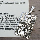 Sun Tarot Card Pendant solid .925 Sterling Silver - small Sun Tarot Jewelry USA