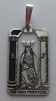 High Priestess Tarot card Pendant .925 Sterling Silver Priestess Tarot Card Pendant USA