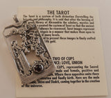 Two of Cups Tarot Card Pendant .925 Sterling Silver with Genuine Garnet - Love Union