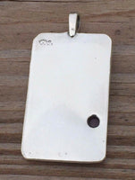 Death Tarot Card Pendant .925 Sterling Silver with Genuine Purple Amethyst gem