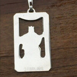 Justice Tarot Card Pendant .925 Sterling Silver - small Justice Tarot Amulet USA