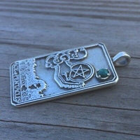 Ace of Pentacles Pendant - Good Fortune amulet