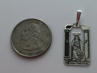 High Priestess Tarot card Pendant .925 Sterling Silver Priestess Tarot Card Pendant USA