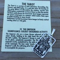 Emperor Tarot Card Pendant .925 Sterling Silver - small Emperor tarot card jewelry
