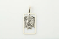 Nine of Cups Tarot Card Pendant .925 Sterling Silver - small Nine of Cups amulet Success and Victory USA