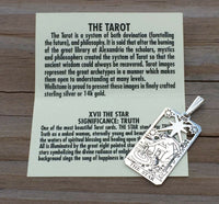 Star Tarot Card Pendant .925 Sterling Silver - small Star Tarot Jewelry Hope and Truth