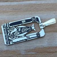 High Priestess Tarot card Pendant .925 Sterling Silver Priestess Tarot Card Pendant USA